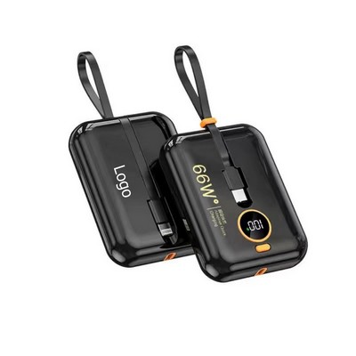 20000mAh Portable Charger Power Bank with Built in Cables