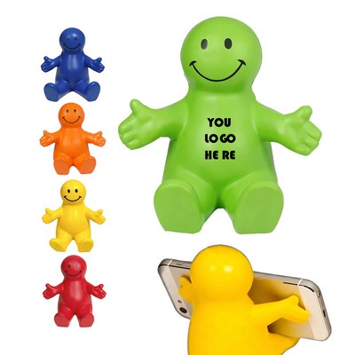 Pu Foam Squeezable Smile Phone Holder