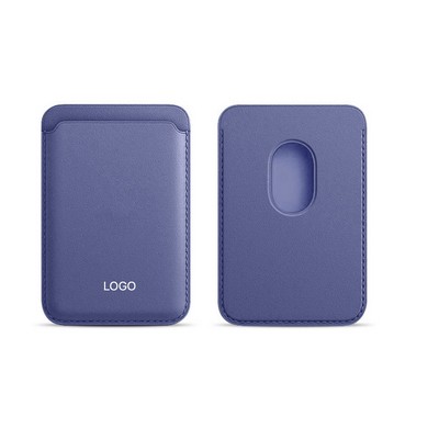 Magnetic Card Wallet Premium PU Leather Phone Card Holder Slim Adhesive-Free
