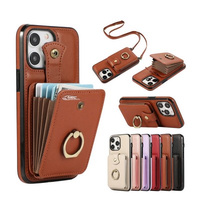 PU Leather Crossbody Phone Case w/ Wallet