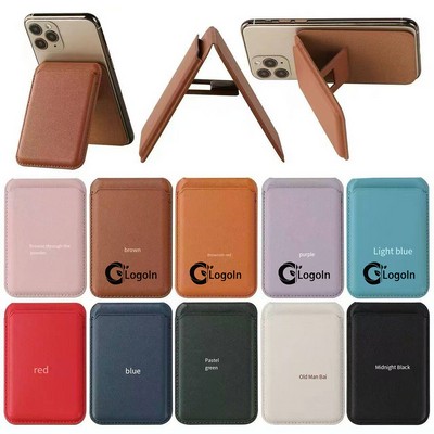 PU Leather 2" 1 Detachable Magnetic Wallet Case with Phone Card Holder