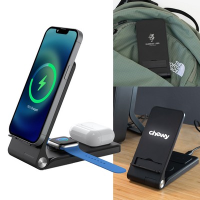 Light-up 3-in-1 Foldable Fast Wireless Charger