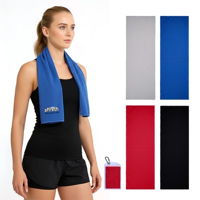 Breathable Cooling Towel With PVC Zip Pocket