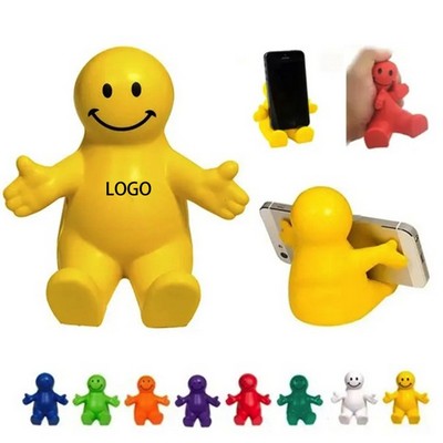 PU Smiley Guy Cell Phone Holder