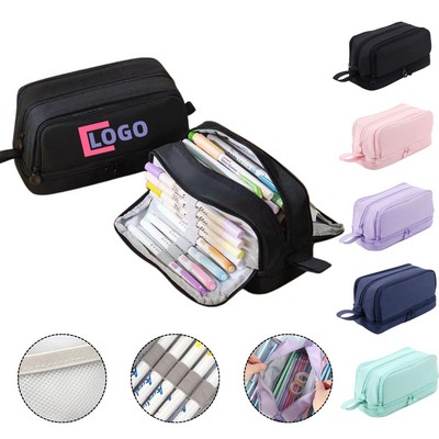 Double Layered Double Opening Pencil Case