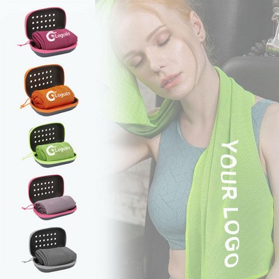 Cooling Towel (35"x11"),Ice ,Soft Breathable Chilly