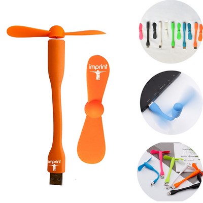 Silicone Mini USB Portable Fan