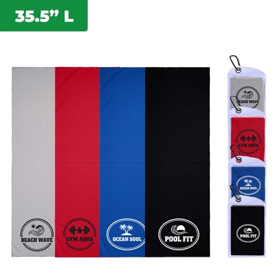 Breathable Cooling Towel with Carabiner PVC Zip Pocket