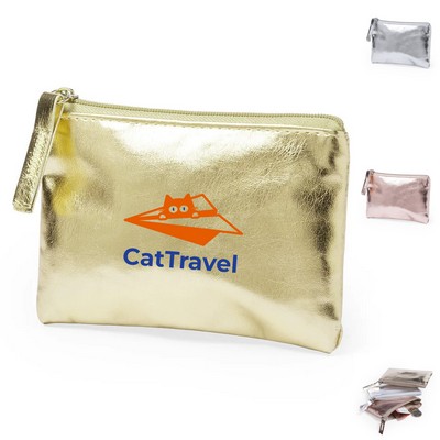 Leather Zipper Coin Purse