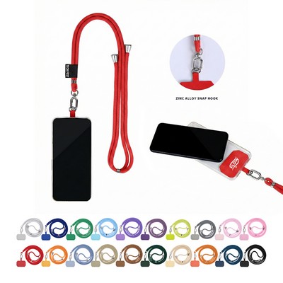 Traveler Adjustable Phone Lanyard With Printed Durable Phone Tether Tab