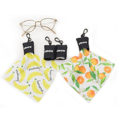 Microfiber Eyeglass Cleaning Cloth with Carabiner