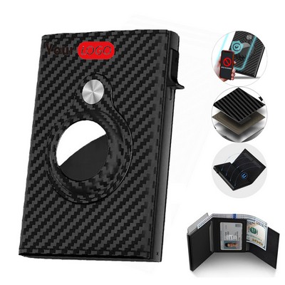 Carbon Fiber Trifold Wallet with RFID Blocking & Tracker Slot