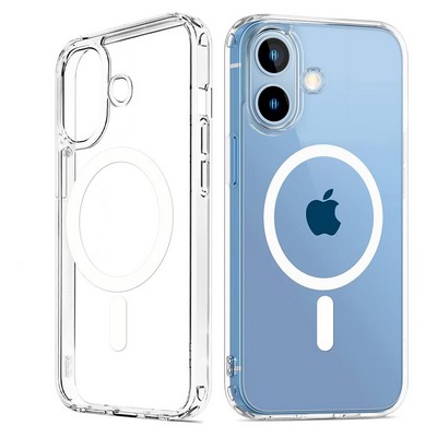 iPhone 16 Plus Clear Magnetic Charging Case w/TPU Bumpers