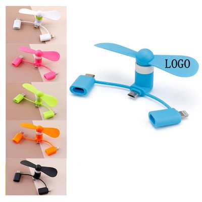 3 in 1 Mini USB Cellphone Fan