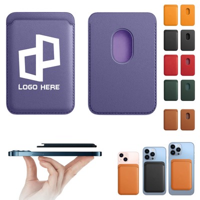 Pu Magnetic Cell Phone Wallet Cash Holder