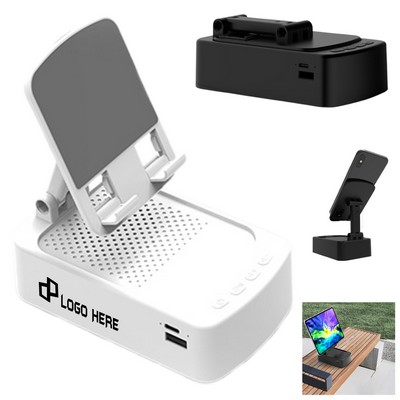 Portable Mobile Phone Holder W/ Bluetooth Speaker