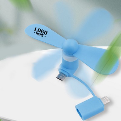 Mini Multi-interface Cell Phone Portable Fan