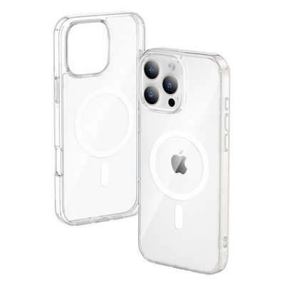 iPhone 16 Pro Clear Magnetic Charging Case w/TPU Bumpers