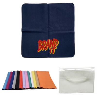 6" Full Color Microfiber Cleaning Cloth W/ PVC Case