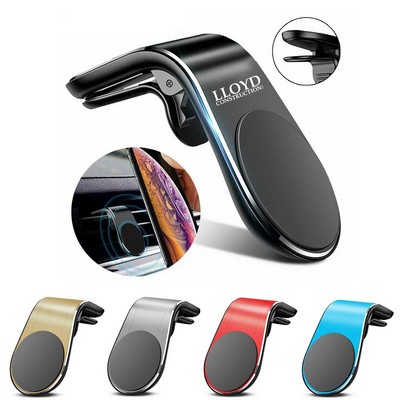 Magnetic L Shaped Air Vent Cell Phone Holder
