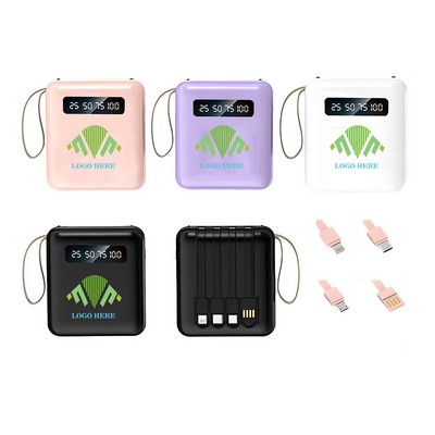 20000 mAh Power Bank With 4 Cable Sources